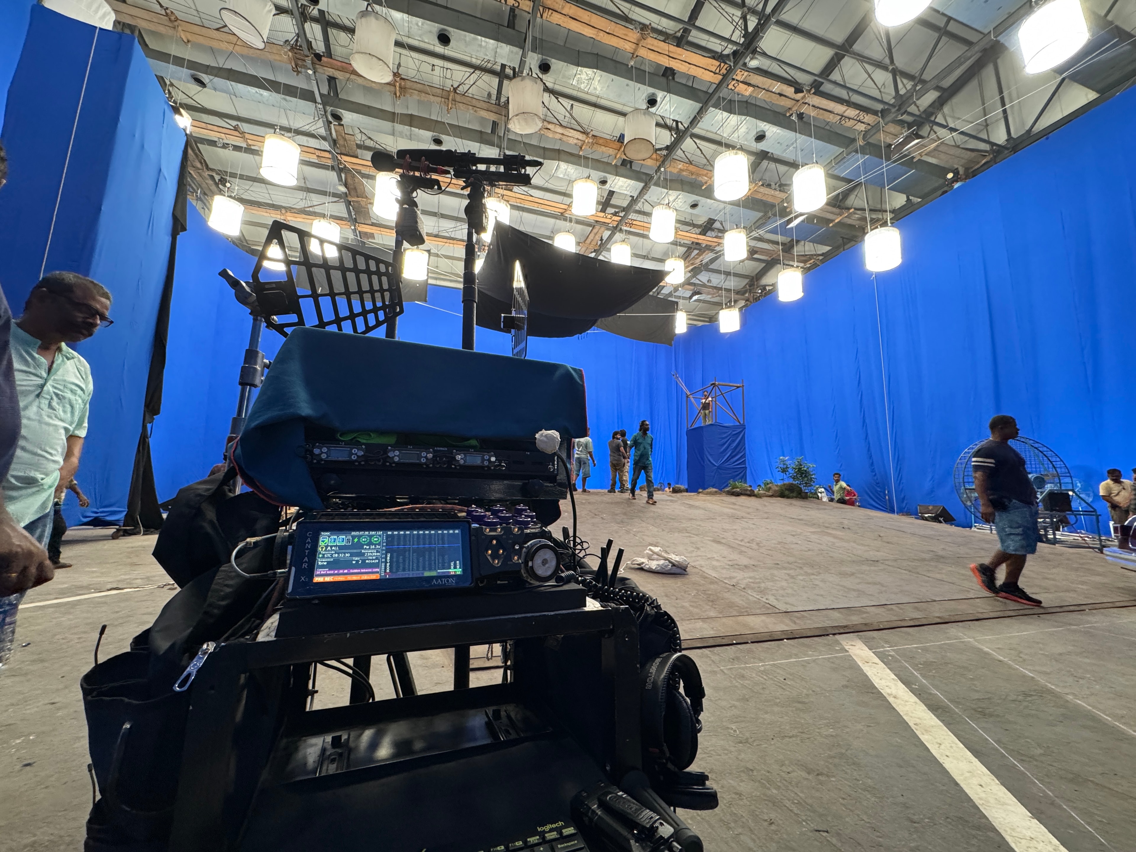 Film set sound recording